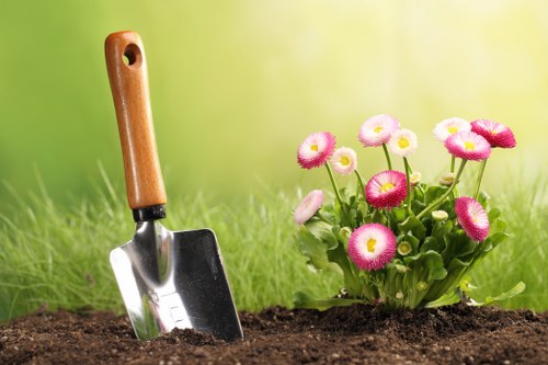 Seasonal garden maintenance in Leaves Green showing pruning and leaf care